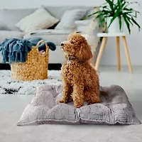Precious Tails 35" Gray Tufted Pet Bed