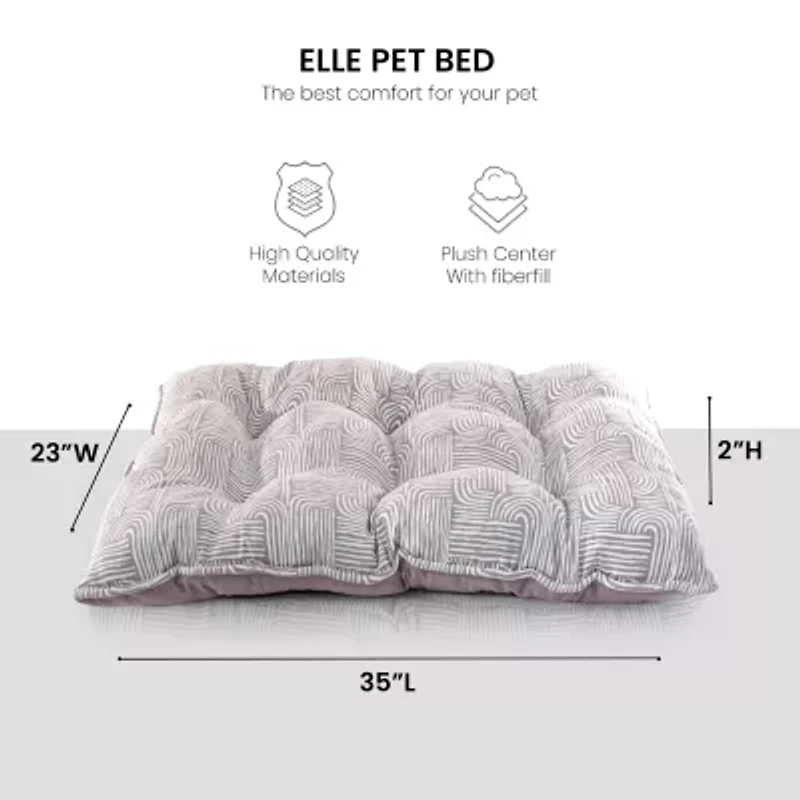 Precious Tails 35" Gray Tufted Pet Bed