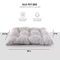 Precious Tails 35" Gray Tufted Pet Bed
