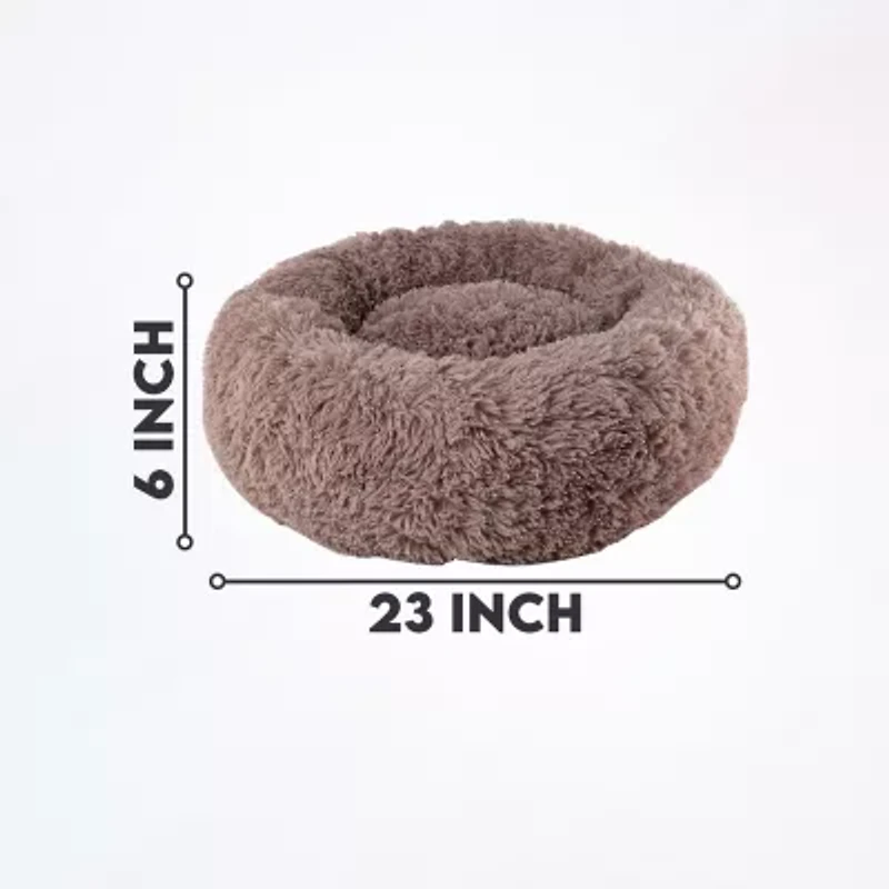 Precious Tails 24" Taupe Donut Pet Bed