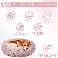 Precious Tails 24" Taupe Donut Pet Bed