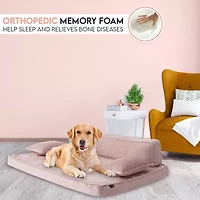 Precious Tails 30" Pink Orthopedic Pet Bed