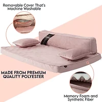 Precious Tails 35" Pink Orthopedic Pet Bed