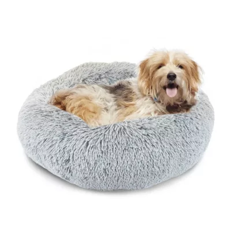 Precious Tails 24" Ice Gray Donut Pet Bed