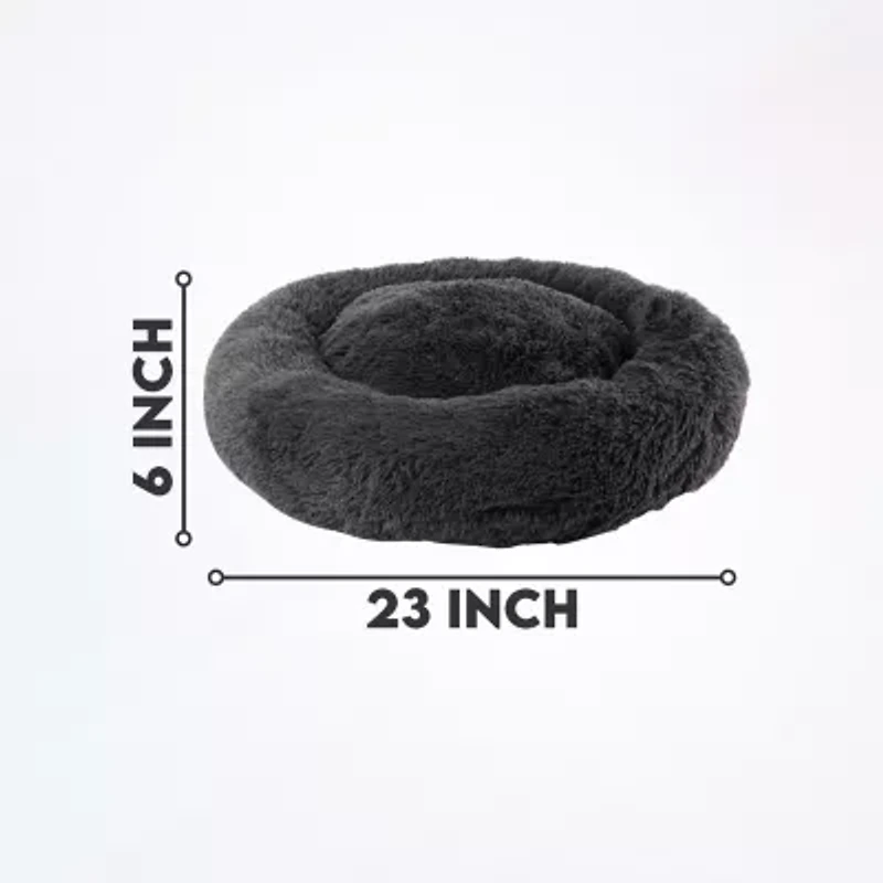 Precious Tails 24" Charcoal Donut Pet Bed
