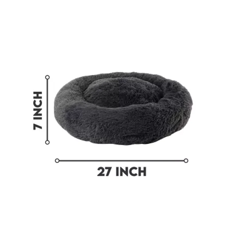 Precious Tails 28" Charcoal Donut Pet Bed