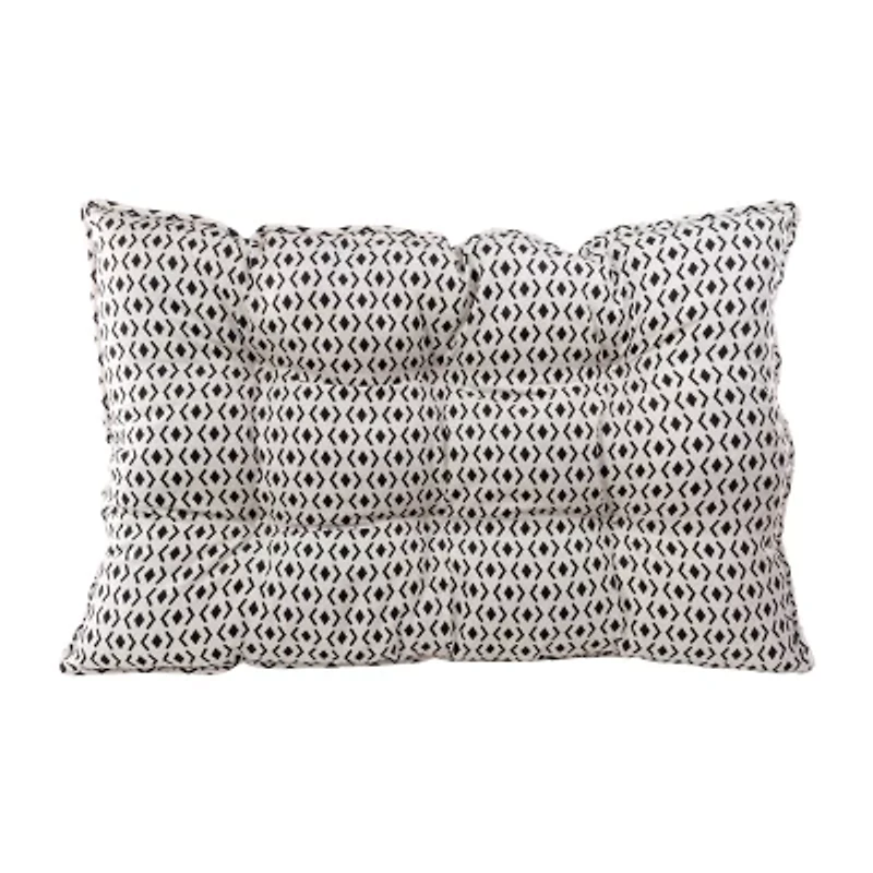 Precious Tails 23" Ivory Black Mat Pet Bed