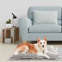 Precious Tails 30" Ivory Black Mat Pet Bed