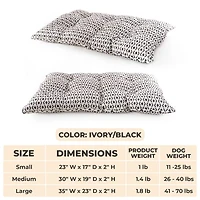 Precious Tails 30" Ivory Black Mat Pet Bed