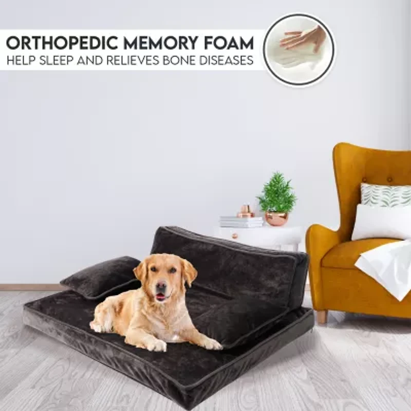 Precious Tails 39" Charcoal Orthopedic Pet Bed