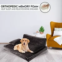 Precious Tails 39" Charcoal Orthopedic Pet Bed