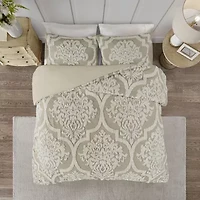 Madison Park Aeriela 3-pc. Damask and Scroll Cotton Comforter Set