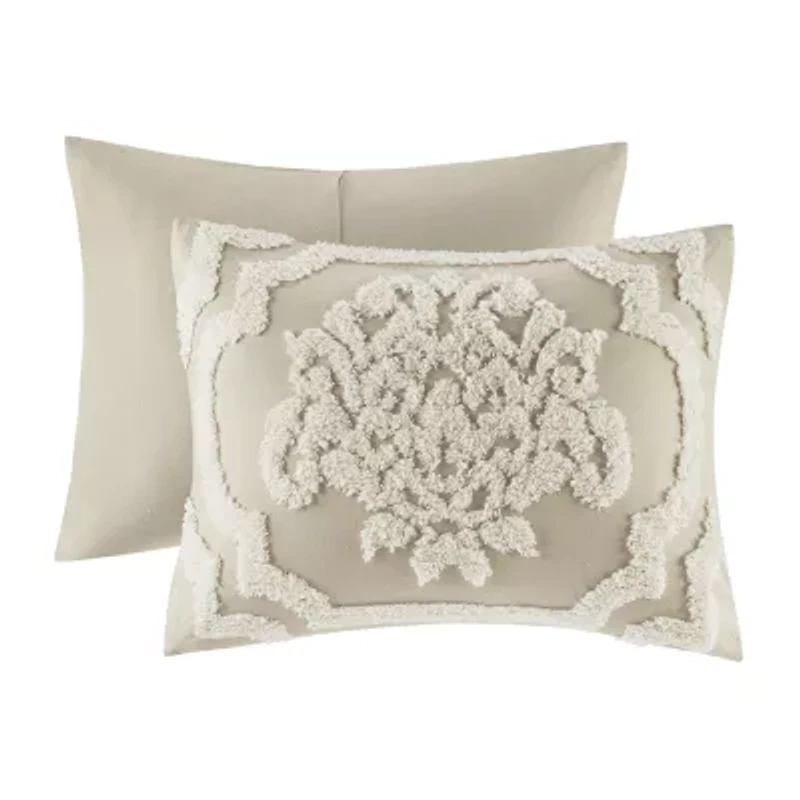 Madison Park Aeriela 3-pc. Damask and Scroll Cotton Comforter Set
