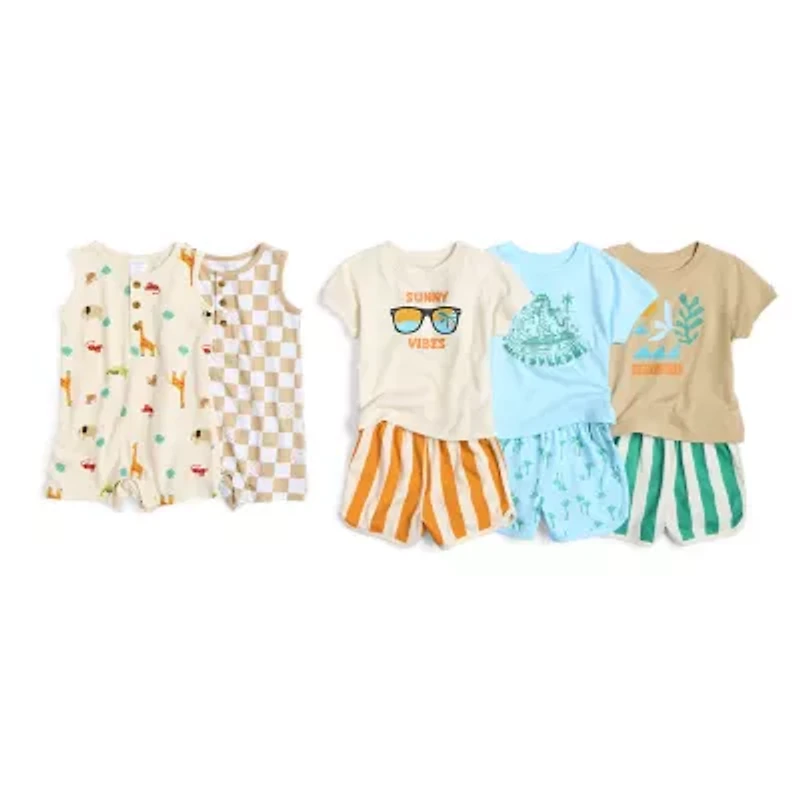 Okie Dokie Baby Boys Sleeveless Checked Romper