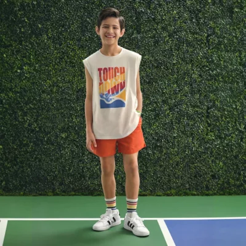Xersion Little & Big Kid Boys Crew Neck Short Sleeve Active Tank Top