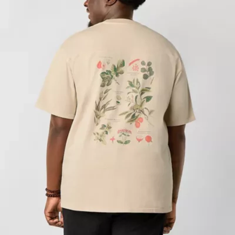 Arizona Mens Crew Neck Short Sleeve Regular Fit Big and Tall Graphic T-Shirt