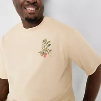 Arizona Mens Crew Neck Short Sleeve Regular Fit Big and Tall Graphic T-Shirt