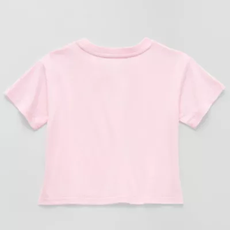 Thereabouts Little Girls Round Neck Short Sleeve Boxy Fit Graphic T-Shirt