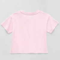Thereabouts Little Girls Round Neck Short Sleeve Boxy Fit Graphic T-Shirt