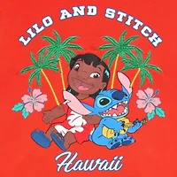 Womens Lilo & Stitch Fleece Midweight Juniors Bomber Varsity Jacket