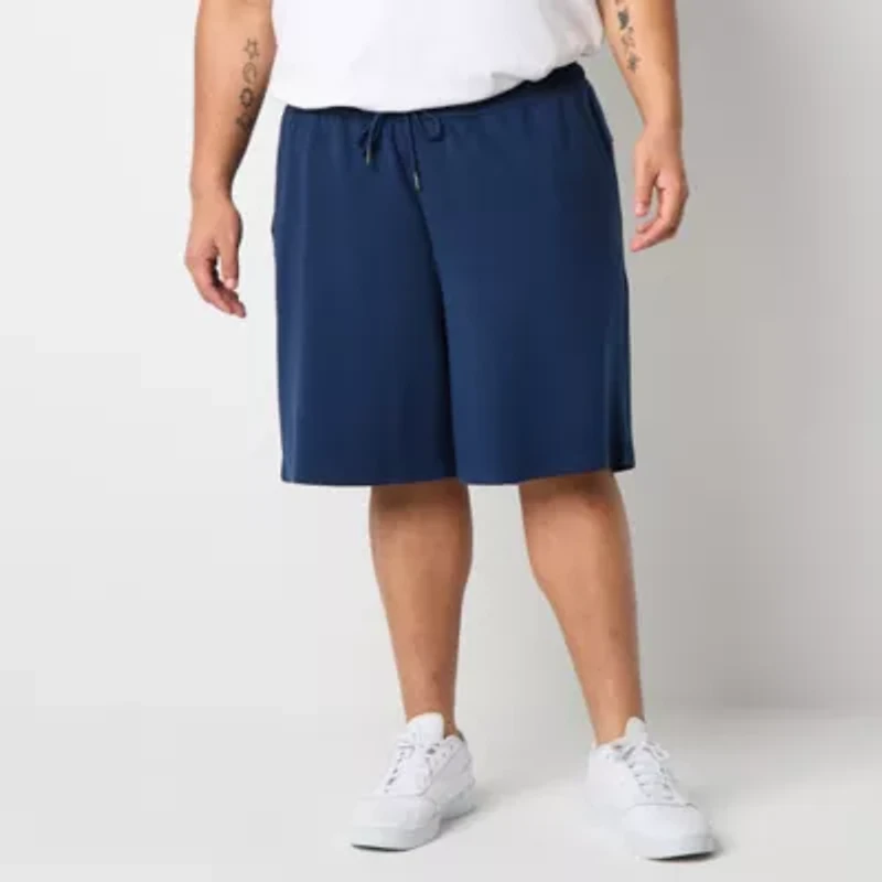 Xersion Double Knit Mens 9" Mid Rise Big and Tall Workout Shorts