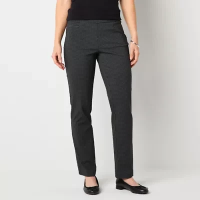 Liz Claiborne Lisa Womens Straight Mid Rise Pull-On Pant