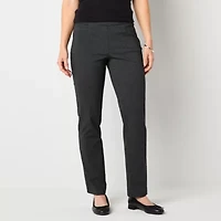 Liz Claiborne Lisa Womens Straight Mid Rise Pull-On Pant