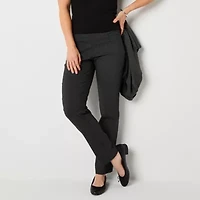 Liz Claiborne Lisa Womens Straight Mid Rise Pull-On Pant