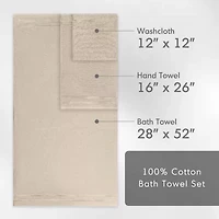 510 Design 100% Cotton -pc. Quick Dry Bath Towel Set