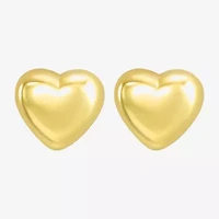Gold Addiction 10K Gold 8.5mm Heart Stud Earrings