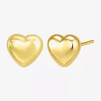 Gold Addiction 10K Gold 8.5mm Heart Stud Earrings