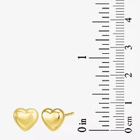 Gold Addiction 10K Gold 8.5mm Heart Stud Earrings