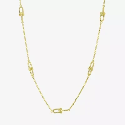Gold Addiction Womens 10K Gold Inch Link Chain Necklace