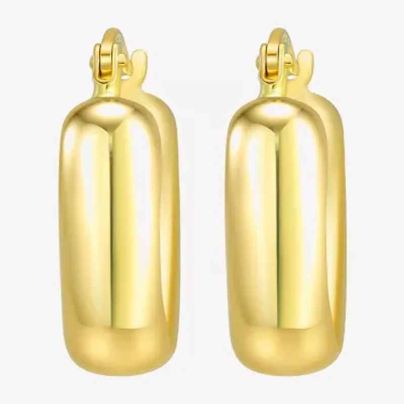Gold Addiction Womens 10K Gold 16mm Hoop Earrings