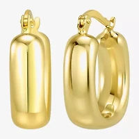 Gold Addiction Womens 10K Gold 16mm Hoop Earrings