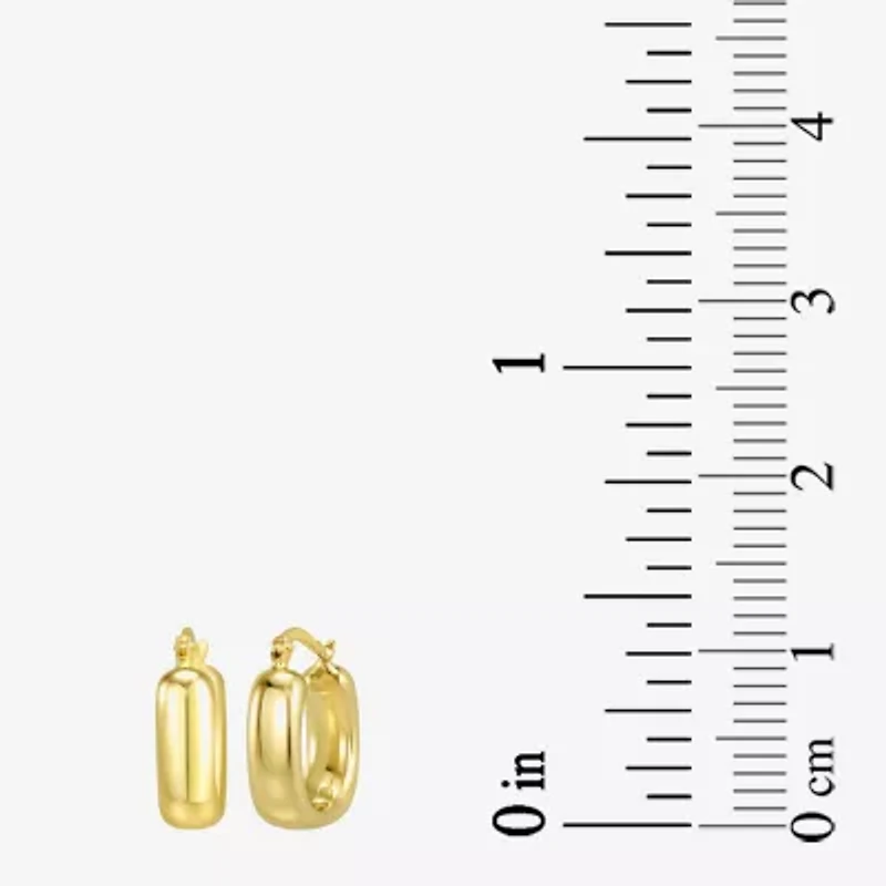Gold Addiction Womens 10K Gold 16mm Hoop Earrings