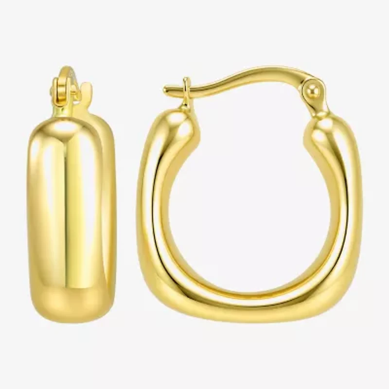 Gold Addiction Womens 10K Gold 16mm Hoop Earrings