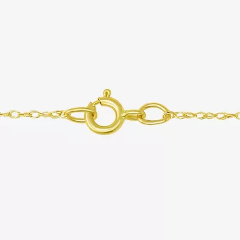 Gold Addiction Womens 10K Gold Moon 18 Inch Pendant Necklace