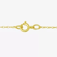 Gold Addiction Womens 10K Gold Moon 18 Inch Pendant Necklace