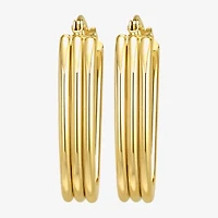 Gold Addiction Womens 10K Gold Hoop Earrings