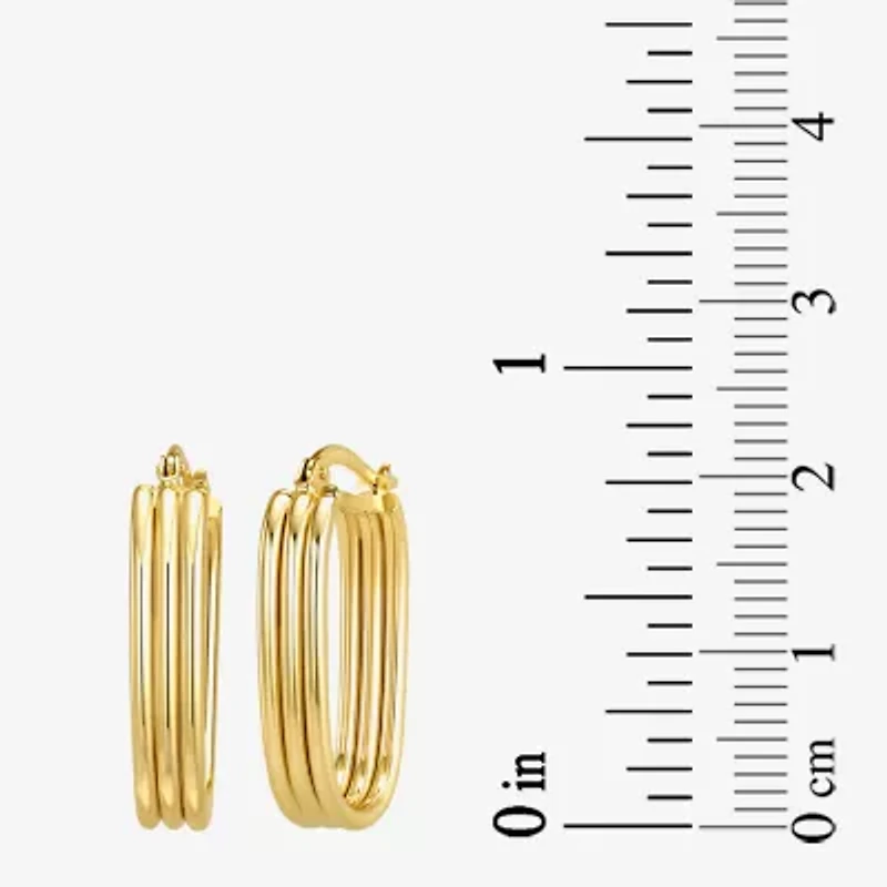 Gold Addiction Womens 10K Gold Hoop Earrings