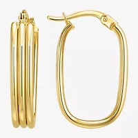 Gold Addiction Womens 10K Gold Hoop Earrings