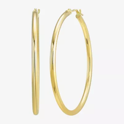 Womens 10K Gold 40mm Hoop Earrings