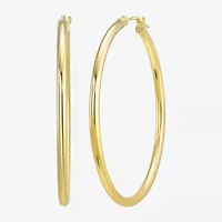 Womens 10K Gold 40mm Hoop Earrings