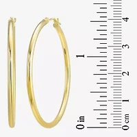 Womens 10K Gold 40mm Hoop Earrings