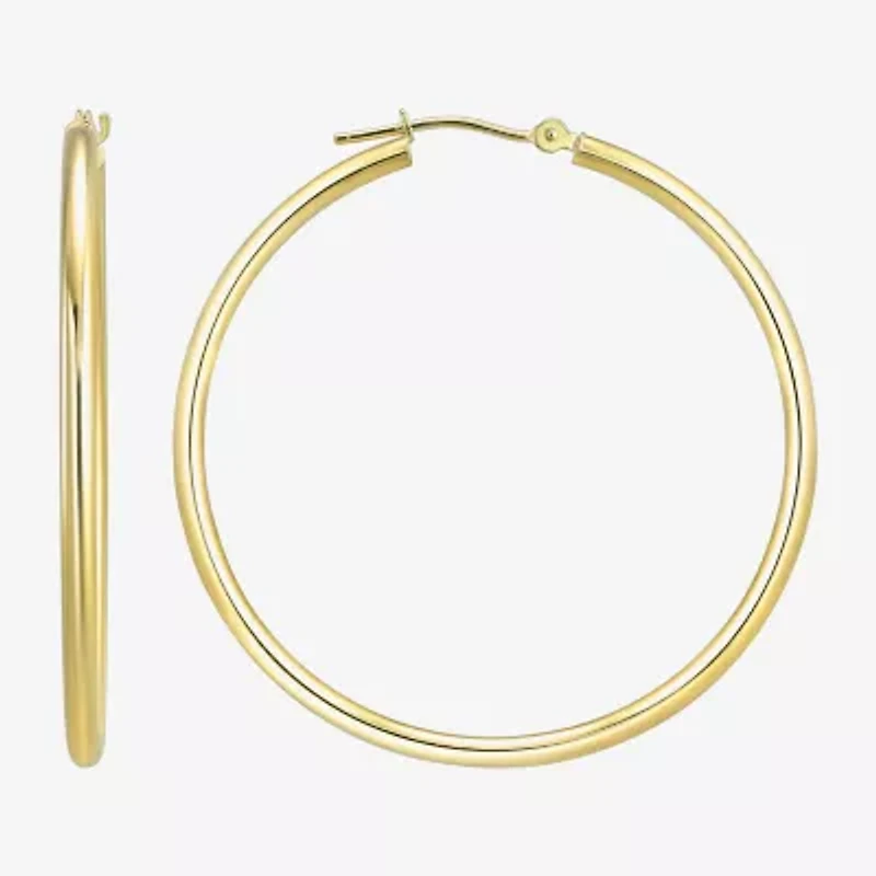 Womens 10K Gold 40mm Hoop Earrings