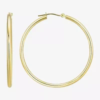 Womens 10K Gold 40mm Hoop Earrings