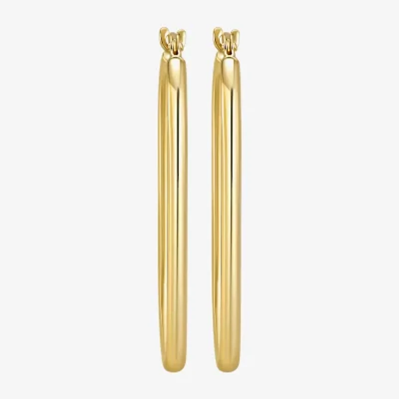 Womens 10K Gold 26mm Hoop Earrings