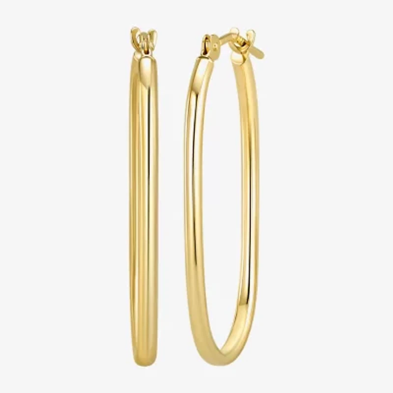 Womens 10K Gold 26mm Hoop Earrings