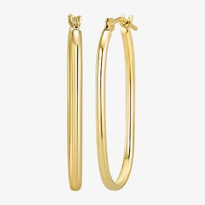 Womens 10K Gold 26mm Hoop Earrings
